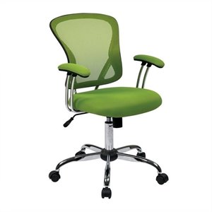 Juliana Task Chair with Green Mesh Fabric Seat