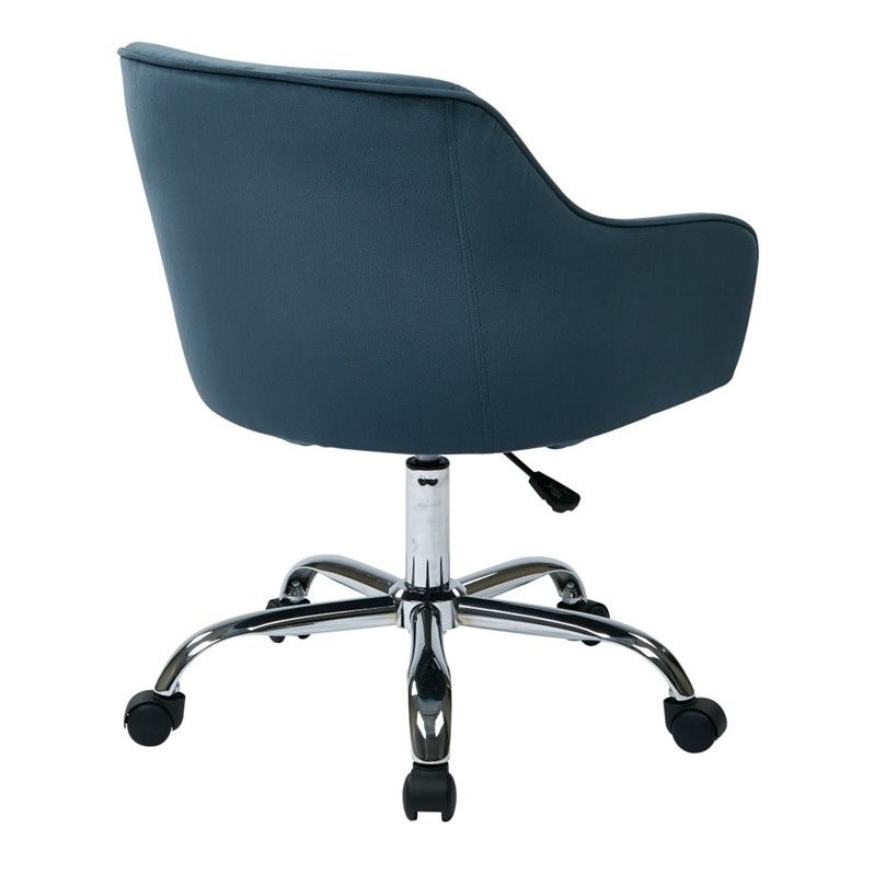 Avenue Six Task Office Chair In Atlantic Blue Velvet Avenue Six Task Office Chair In Atlantic Blue Velvet