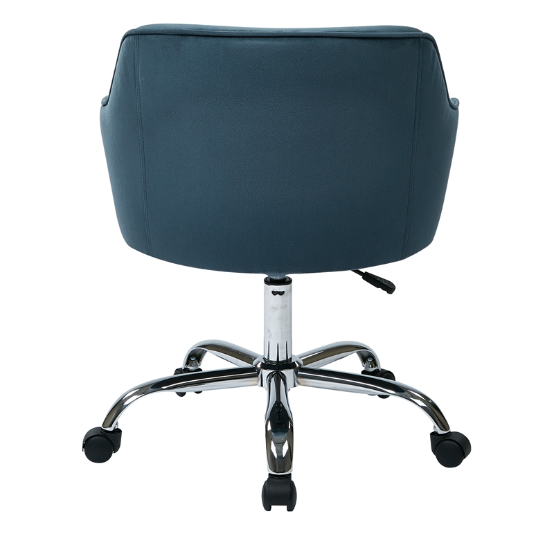 Bristol Task Chair with Atlantic Blue Velvet Fabric
