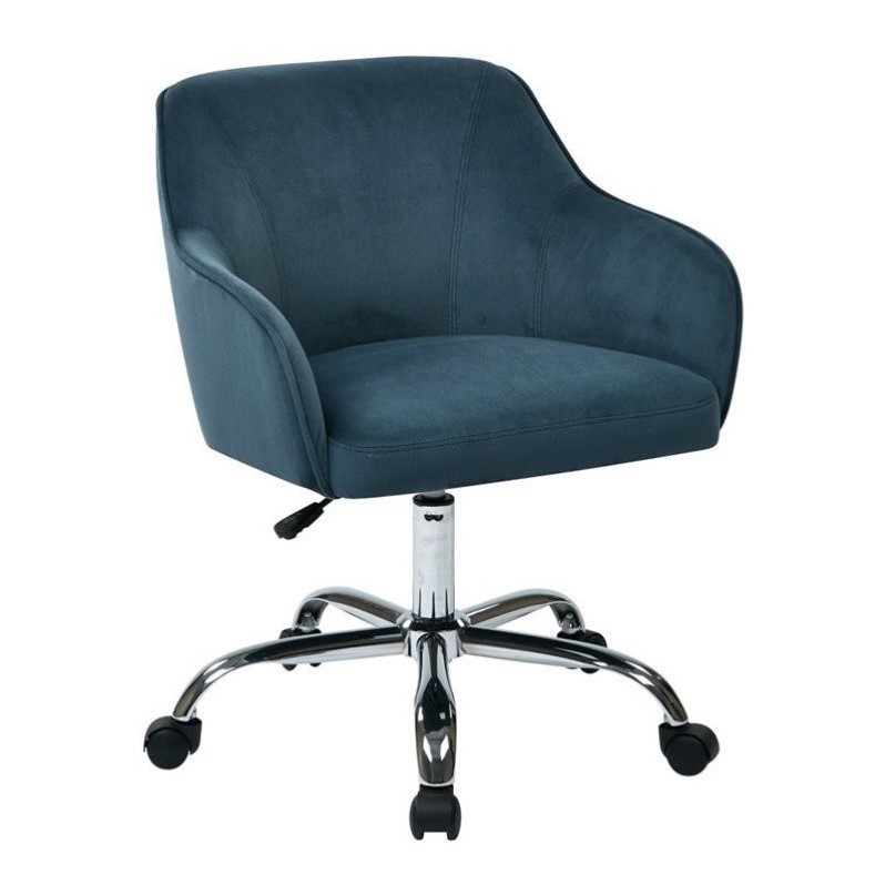 Bristol Task Chair with Atlantic Blue Velvet Fabric