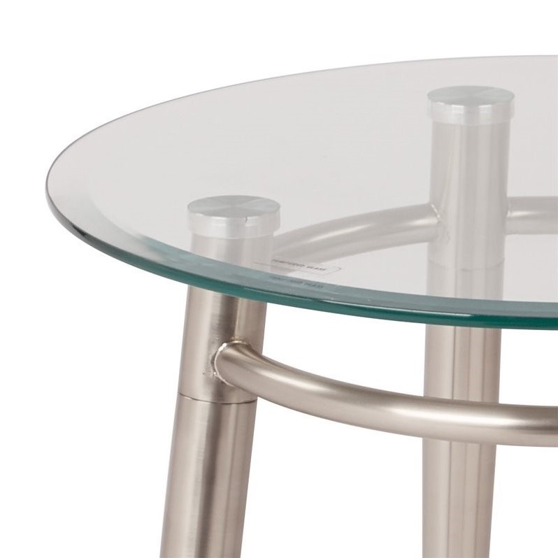 Brooklyn Round End Engineered Wood Table with White Top