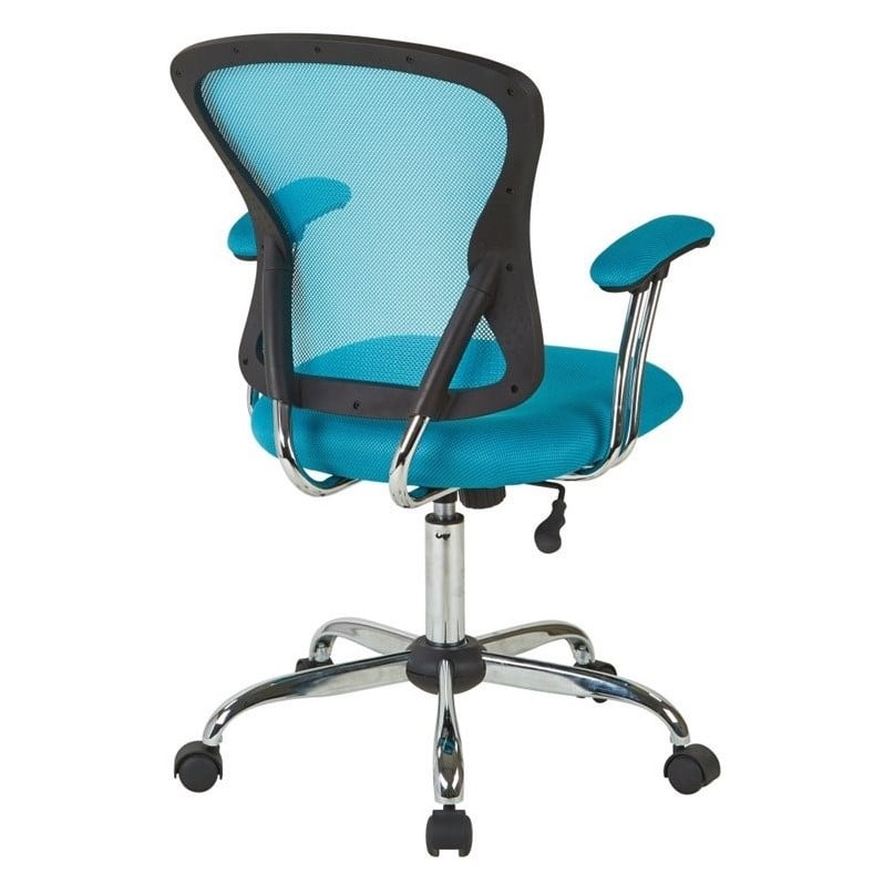 Juliana Task Chair with Blue Mesh Fabric Seat