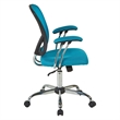 Juliana Task Chair with Blue Mesh Fabric Seat