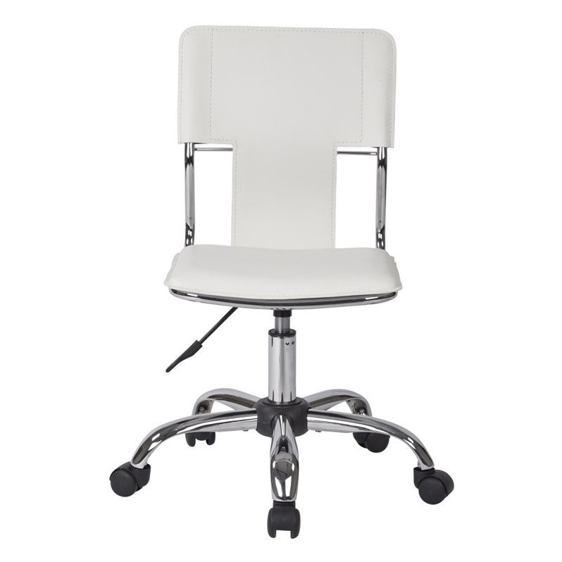 Office Chair In White Vinyl Crn26 Wh Office Chair In White Vinyl