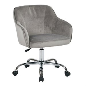 Bristol Task Chair with Charcoal Gray Velvet Fabric