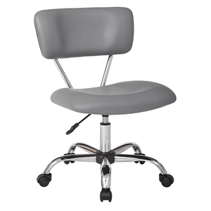 Vista Task Office Chair in Gray Faux Leather