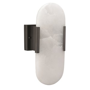 Jamie Young Co Delphi Modern Alabaster Stone/Steel Wall Sconce in Bronze