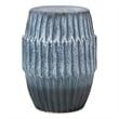 Jamie Young Co Algae Hollow Center Coastal Ceramic Side Table in Blue