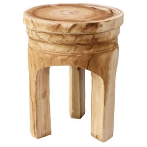 jamie young co mesa coastal rough wood wooden stool in natural