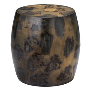 Jamie Young Co Realm Transitional Iron Sheet Metal Side Table in Black