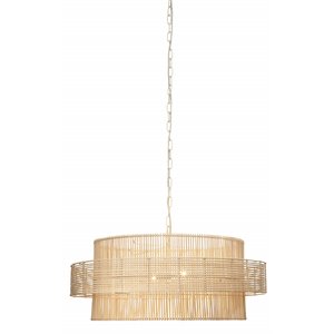 jamie young co concentric coastal handcrafted rattan pendant in natural