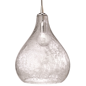 jamie young co large curved coastal glass pendant in clear seeded