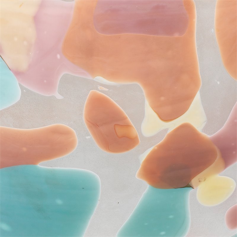 Jamie Young Co Watercolor Large Modern Glass Bowl in Multi-Color