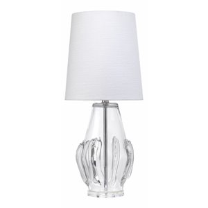 jamie young co talon coastal glass and acrylic table lamp in clear