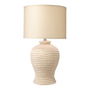 jamie young co poseidon coastal glass table lamp in brown/white