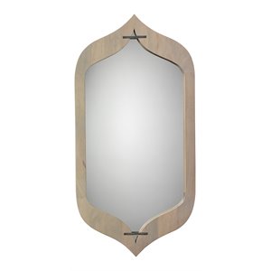 Jamie Young Co Jasmine Transitional Wood Mirror in Brown/Antique Silver