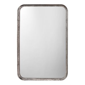 Jamie Young Co Principle Transitional Metal Vanity Mirror in Silver Leaf