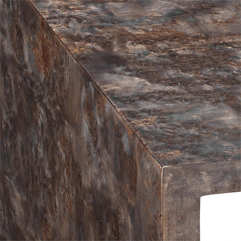 Jamie Young Co Bedford Traditional Wood Nesting Tables in Charcoal (Set of 2)