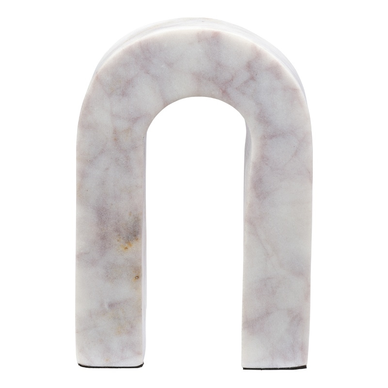 Jamie Young Co Flux Handmade Transitional Marble Decorative Object in White