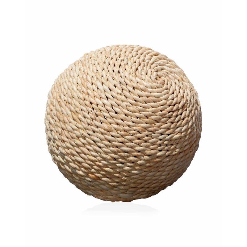 Jamie Young Co Malibu Corn Straw Rattan Decorative Balls in Natural (Set of 3)