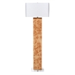 Jamie Young Co Parallel Burl Wood Floor Lamp in Cream