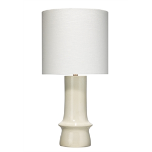 jamie young co crest ceramic table lamp in cream