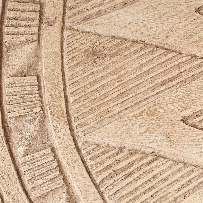 Jamie Young Co Naga Mango Wood Side Table in Natural White