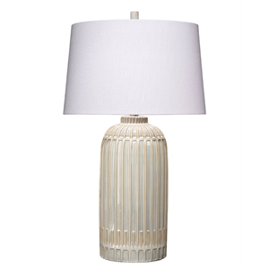 jamie young co aligned ceramic table lamp with linen shade