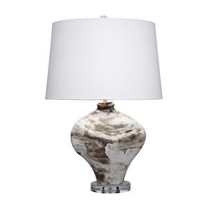 jamie young co maurice ceramic table lamp with linen shade