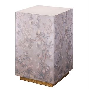 Jamie Young Co Garland Floral Accent Side Table Lavender