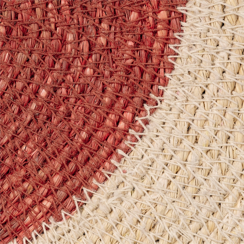 Sundial Seagrass Round Wall Art Rust