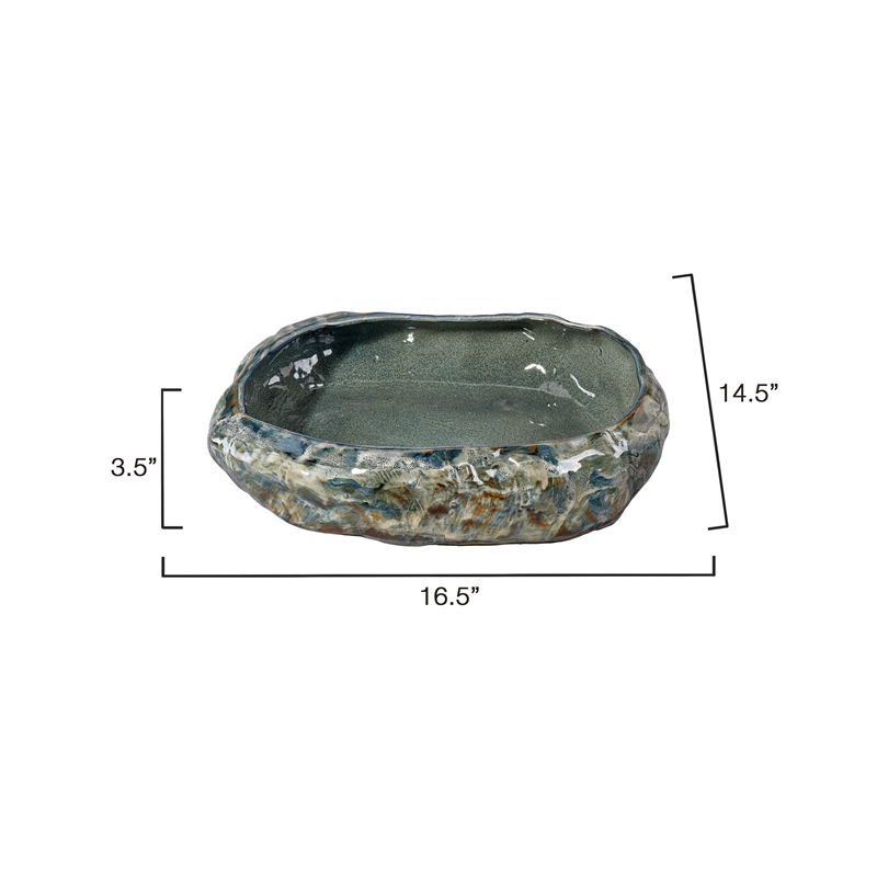 Jamie Young Co Unearthed Round Bowl in Gray