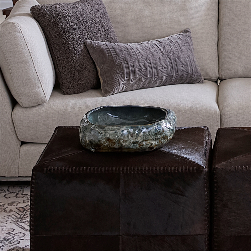 Jamie Young Co Unearthed Round Bowl in Gray