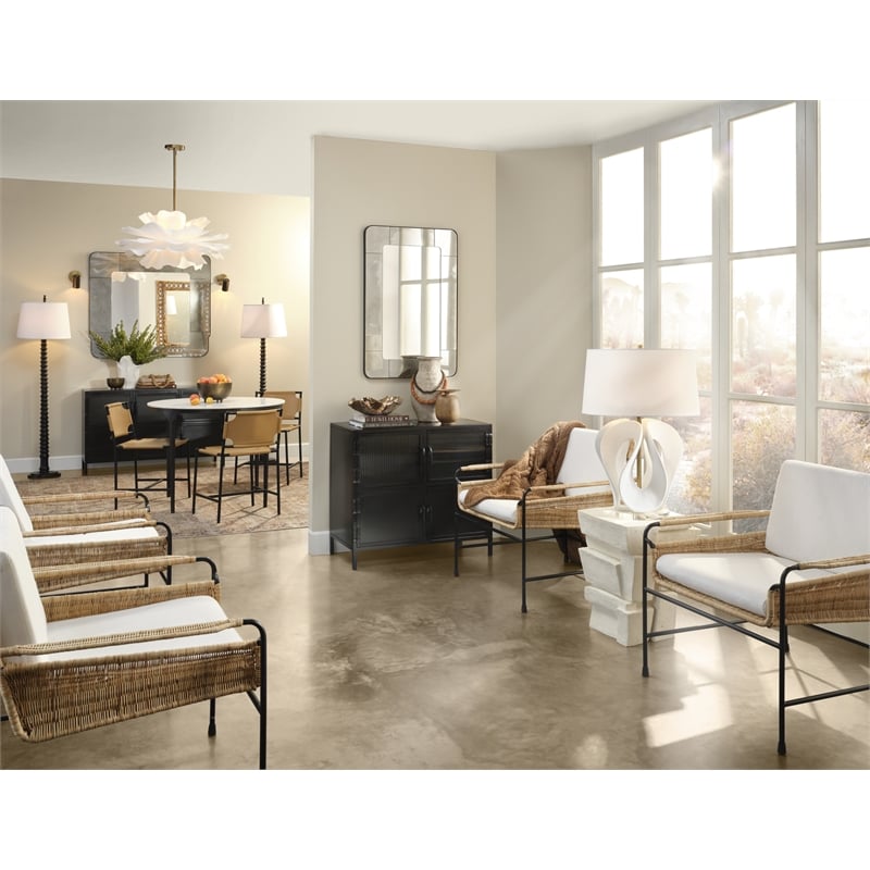 Jamie Young Co Zinnia 4-Light Acrylic Chandelier Large in White