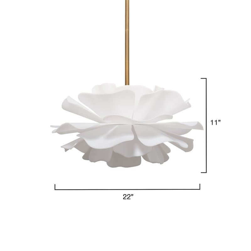Jamie Young Co Zinnia 4-Light Acrylic Chandelier Small in White