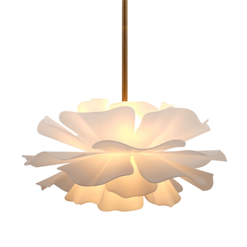 Jamie Young Co Zinnia 4-Light Acrylic Chandelier Small in White