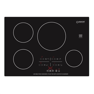 Equator 30&quot Modern Built-in Stainless Steel Induction Cooktop 4 Burner