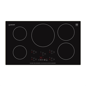 Equator 36&quot Black Built in Induction Cooktop 5 Burner with 9 Power Levels