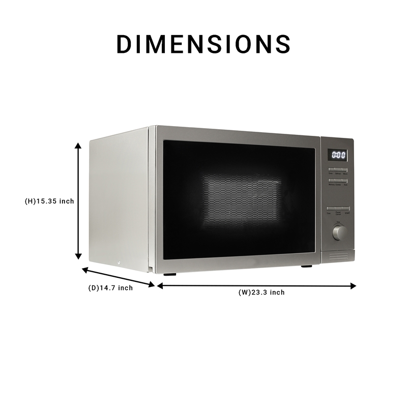 Equator Advanced Appliances Compact Stainless Steel Microwave Oven Combo