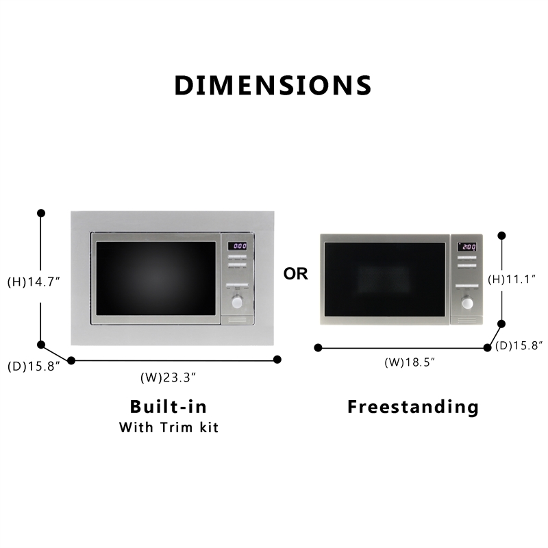 Equator Advanced Appliances Compact Stainless Steel Microwave Oven Combo