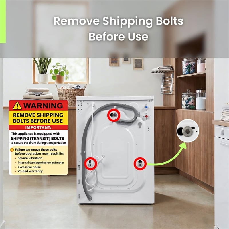 Equator Digital Touch 18 lbs Compact 110V Washer 1400 RPM 4 Memory & 16 Programs