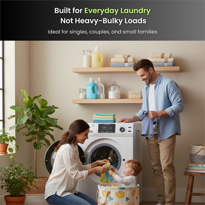 Equator Digital Touch 18 lbs Compact 110V Washer 1400 RPM 4 Memory & 16 Programs