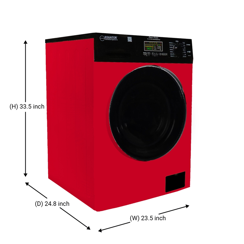 Equator Digital Compact 110V Vented/Ventless 18 lbs Combo Washer Dryer R/B