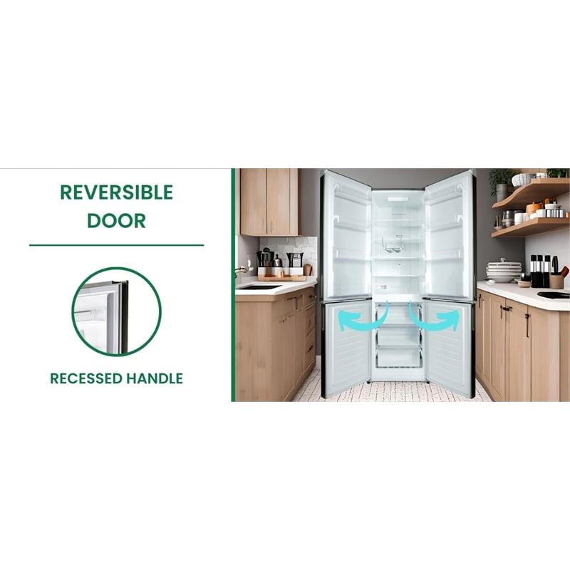 Conserv 11cf Bottom Freezer Refrigerator 24in w/ WINE RACK Stainless 110V