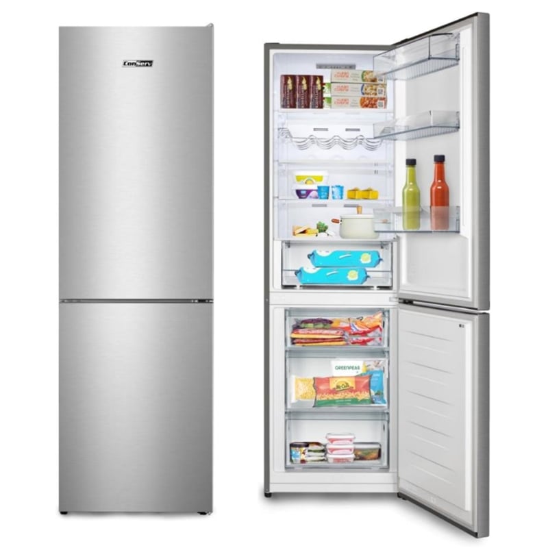 Conserv 11.5cf Tall Frost Free Ref-Freezer 24in Wine Rack E-Star 43dB Stainless