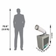 Equator 7000BTU Weatherized Outdoor Air Conditioner+Fan IP24 Casters 110V