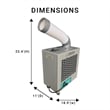 Equator 7000BTU Weatherized Outdoor Air Conditioner+Fan IP24 Casters 110V