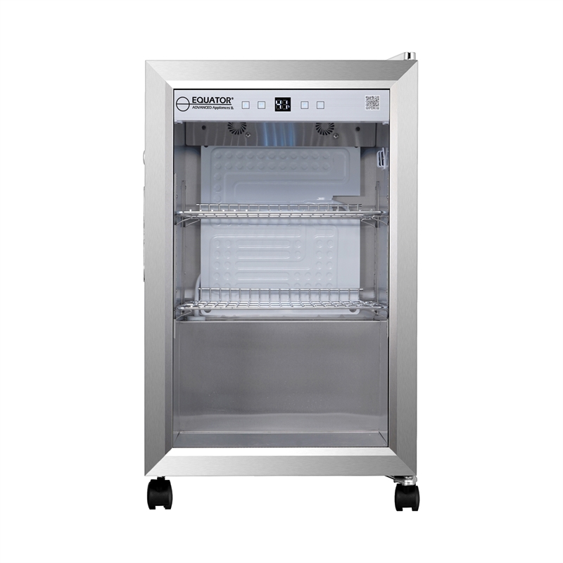 Equator 2.3cf Outdoor/Indoor Refrigerator IPX4 SS Builtin/FS 85 Cans Quiet 42dB