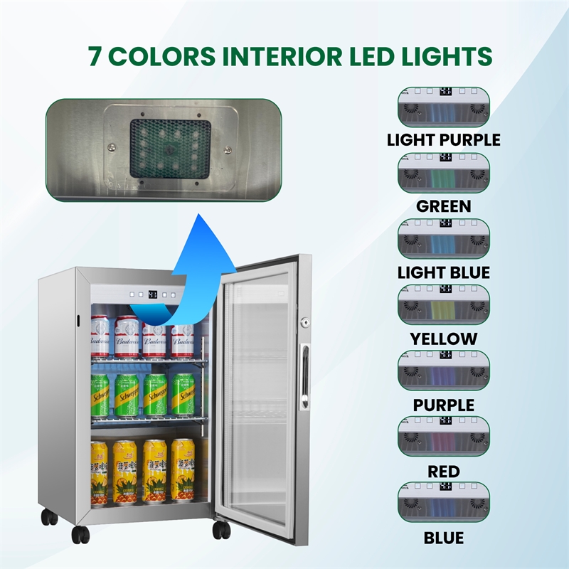 Equator 2.3cf Outdoor/Indoor Refrigerator IPX4 SS Builtin/FS 85 Cans Quiet 42dB