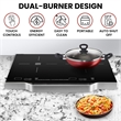 Equator Advanced Appliances Portable Dual Burner Induction Cooktop with Handle